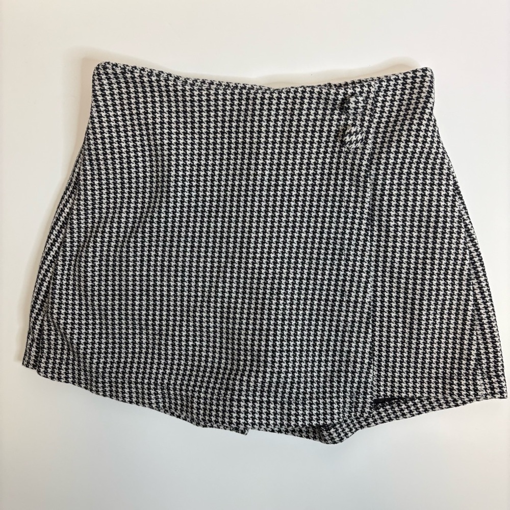 Zara Kids Black/White Gingham Fall Skort Girls Size 9